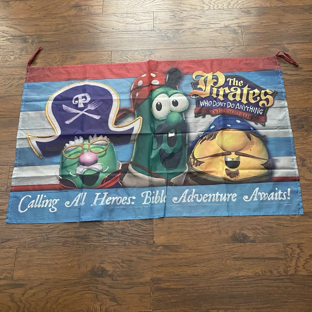 VeggieTales The Pirates Who Dont Do Anything VBS Banner Wall Flag 2007